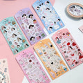 Nekoni Micoo Waterproof Stickers Adhesive Journal Stickers Clear Decorative Warehouse Stationery Stickers Sheets