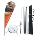 Hot Sale Custom Aluminum Fiber Glass Flagpole Factory's Water Drop Beach Water Drop Design Promotional Flags & Banners