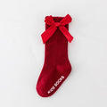 Baby Girls Big Bow Knee High Long Soft Kids Socks Toddlers Cotton Lace Baby Socks