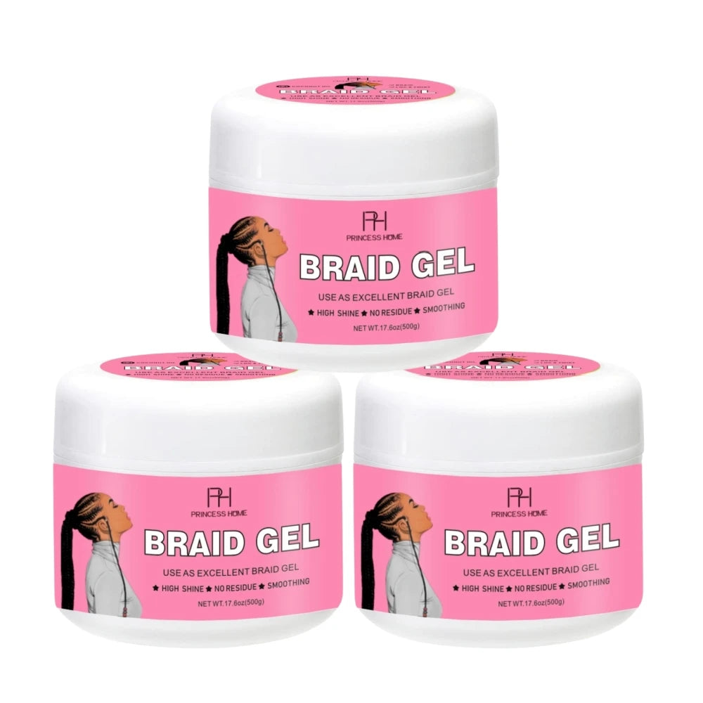 Private Label No Flaking High Shine Braid Gel Extra Hold Hair Styling Locks Twists Cornrows Braid Gel