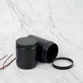 Wholesale Custom Logo 600ml Black HDPE Matte Powder Jar Medicine Pill Bottle with Screw Cap