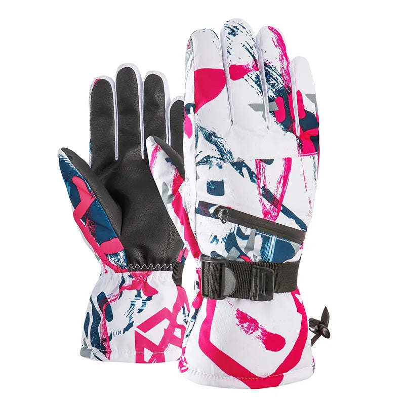 Touch Screen Ski Gloves Thick Non-slip Waterproof Winter Warm Outdoor Riding Mountaineering Men Women Gloves
