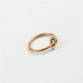 Simple Fashion Bowknot Adjustable Open Ring 18k Gold Plated Stainless Steel Knot Finger Rings Gift for Her