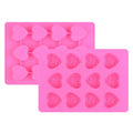 12  Cavity 3.7 cm Silicone Small Heart Shape Chocolate Mold Cookie Bakeware for Cake Tools with Smart Pattern
