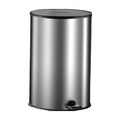 Hot Sale Stainless Steel Waste Bin 8L Silver Soft Closed Trash Can Round Pedal Dustbin for Bathroom Office Kitchen