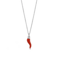 Fashion Hot Selling Stainless Steel Italian Lucky Enamel Red Chili Pepper Pendant Necklace for Women and Men