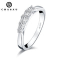 Factory Price Cubic Zirconia Eternity Cz Ring Five Stone Halo ZIRCON Round Created White Sapphire Engagement Ring for Women