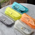 Custom Logo Jelly PVC Clear Travel Package Pouch for Myopia Glasses Sunglasses Case