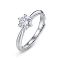 2025 Hot Sale Adjustable 925 Silver Diamond Engagement Rings for Women VVS Moissanite Jewelry Wedding Sets