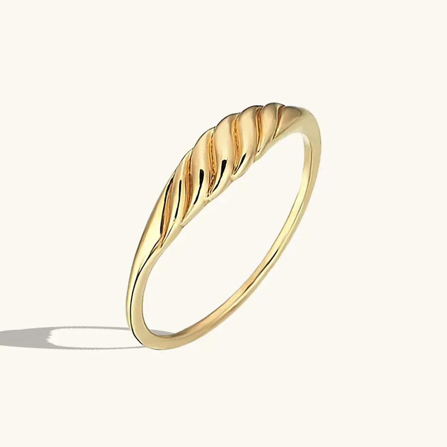 LOZRUNVE Jewelry Hot Sale Original  Plated Dainty Stack Twisted Ring for Women
