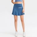 OEM Customize Knee Length Fitness Golf Skirt Polyester High Waist Netball Tennis Sports Skirt