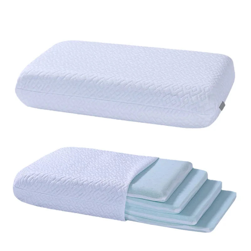 Layered Bread Foam Pillow Top Elevated Support Cushion Bed Wedge Slope Pillow for Lower Back Pain