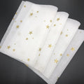 Custom White 17gsm Recyclable Gold Metallic Foil Logo Tissue Paper for Cosmetic Packaging Perfume & Shoe Box Wrapping