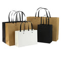 Wholesale Fast Food Takeaway Kraft Paper Bag Reusable Shopping Gift Boutique Packaging Black Brown Options Tableware Umbrella