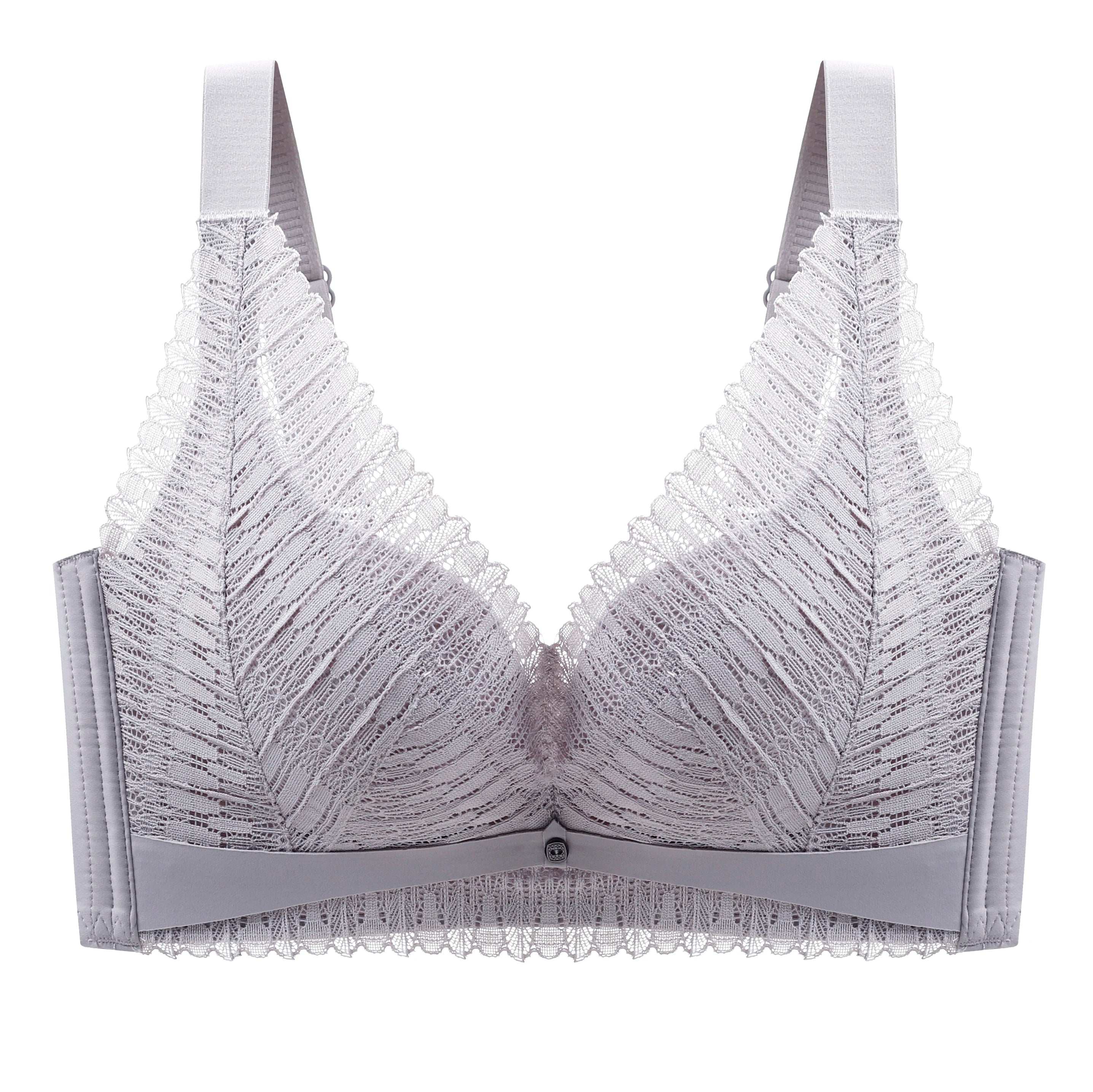 Best Selling Women's Sexy Breathable Seamless Anti-Static Bra Wire-Free Cotton Underwear with Lace Decoration Everyday Style