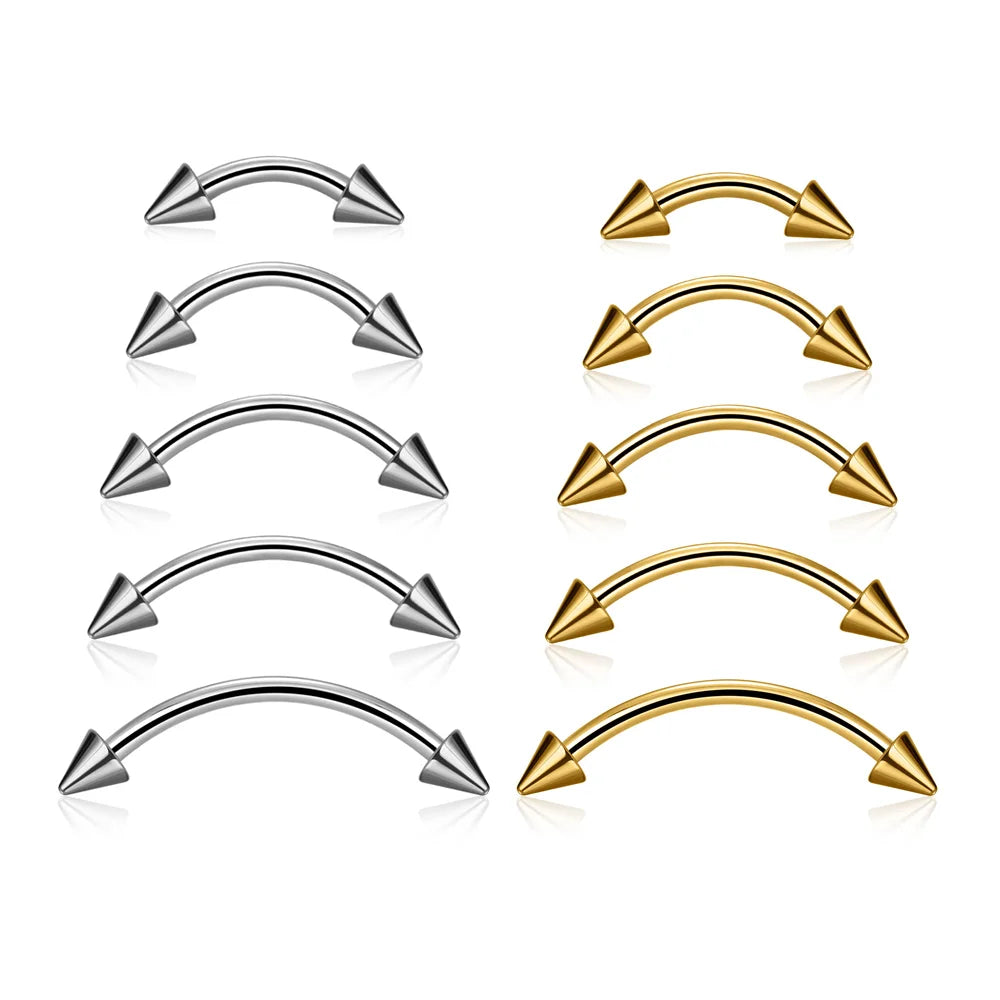 316L Stainless Steel Lips Ring C Rod 16G Labret Lip Stud Eyebrow Piercing Jewelry Body Jewelry for Women
