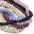 Wholesale 5*8mm Lepidolite/Prehnite Stone Rondelle Spacer Beads Abacus Beads for DIY Bracelet Necklace