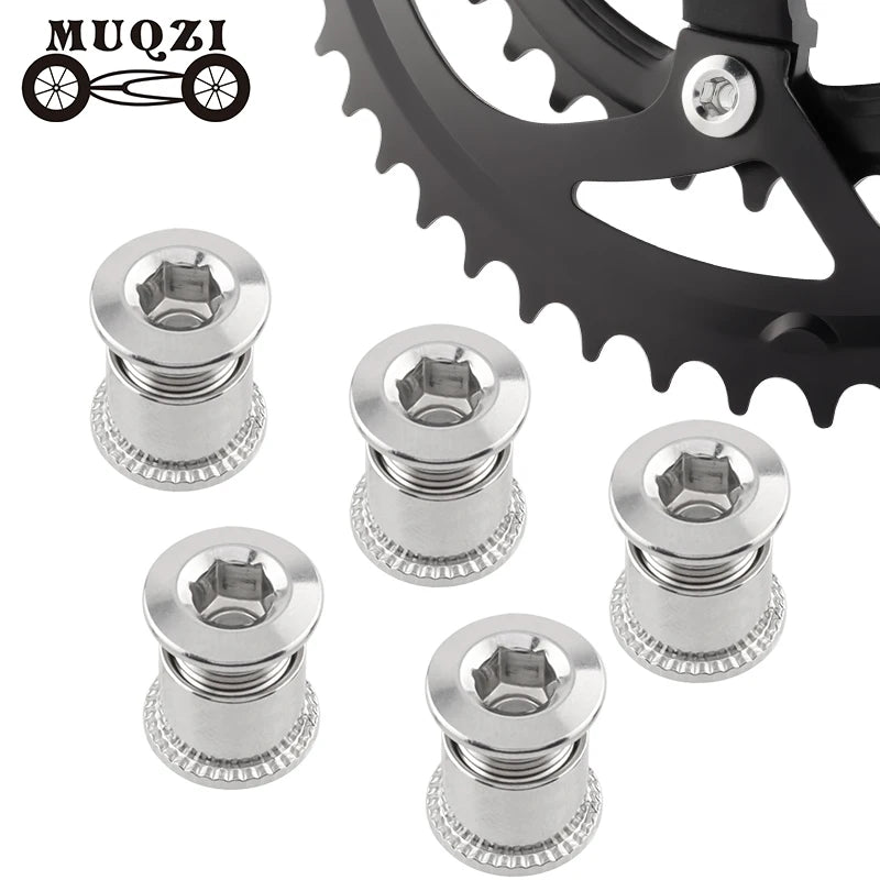 MUQZI Mountain Bike Chainring Bolts M8 Double Disc Bicycle Crank Screw Steel Chainwheel Bolts MegaBDM