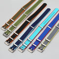 20mm 22mm Matte Finishing Nylon Seatbelt Watch Strap Herringbone Ballistic Wrist Bracelet Rainbow Woven Watch Band
