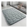 Microfiber Memory Foam Bath Mats Water Absorbent Quick Dry Anti-Slip Stone Design Washable Waterproof Carpet for Toilet Use