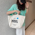Foldable Large Capacity Casual Cotton Canvas Shopping Tote Bag Oversized Canvas Cotton Bag