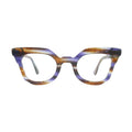 Latest Unique Design Girls Cateye Multi Colors Stripe Acetate Optical Frame Eyeglasses