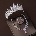 Wholesale 3pcs/set Crystal Tiara Earrings Necklace Jewelry Set for Princess Girls Wedding Tiara for Bride Birthday Party