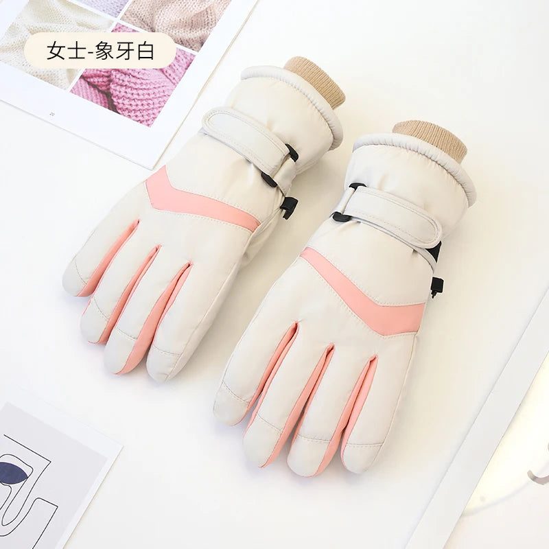 Custom logo Ski Wind Proof Waterproof Man Unisex Women Bike Riding Skiing Winter Sport Gloves
