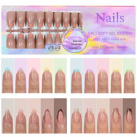Misscheering 150 Pcs New Hot Selling Nail Art Dressing French Seamless Colored armor Tips