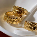 Bulk Wholesale Women Jewelry Random Design Finger Ring 18K Gold Plated Stainless Steel Gold Rings for Party