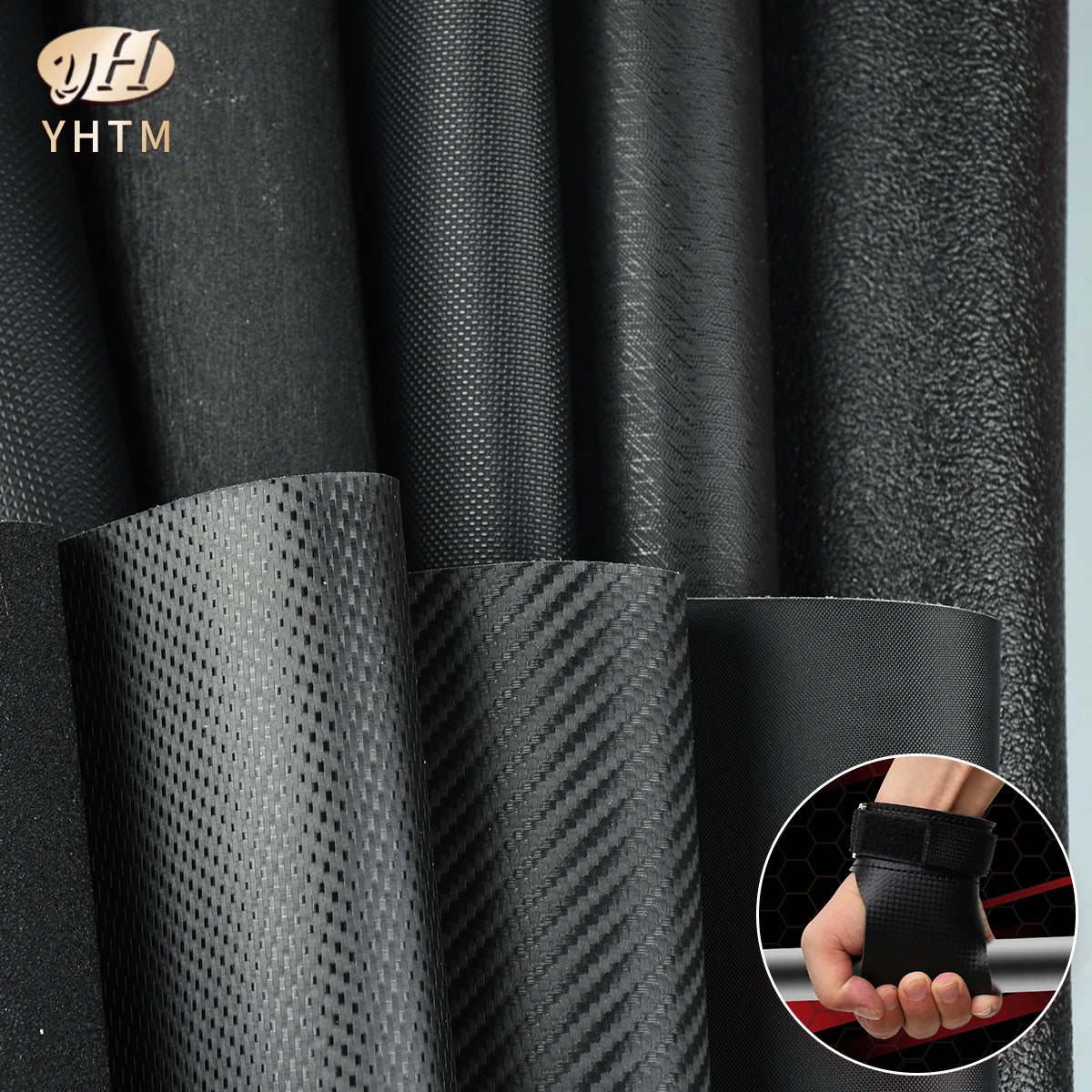 Hypalon Kevlar Microfiber Leather Elastic and Waterproof Fitness Equipment with Printed Anti-Slip Hand Grips Hard Pull Lifting