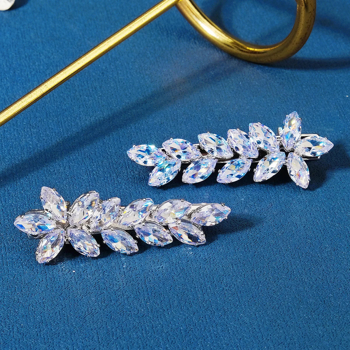 Miallo 2colors Sparkly Zircon Women Girls Hair Clips Pins Party Wedding Hair Headpiece Jewelry