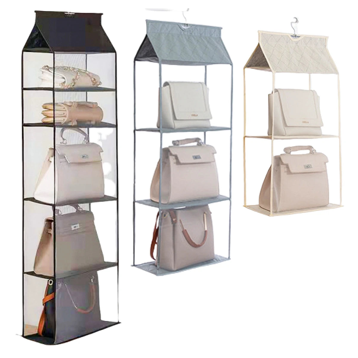 Transparent Storage Bag Hanging Handbag Organizer Door Wall Clear Sundry Shoe Bag with Hanger Pouch Storage Box Storage Box