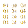 Wholesale 18K Gold Plated Stainless Steel Waterproof Jewelry AAA Cubic Zirconia Women Small Hoop Huggie Earrings for Women 2023