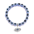 Hot Sale Fashion Nazar Butterfly Bracelet Turtle Hamsa Blue Evil Eyes Beaded Animal Pendant Elastic Amulet Bracelet Wholesale