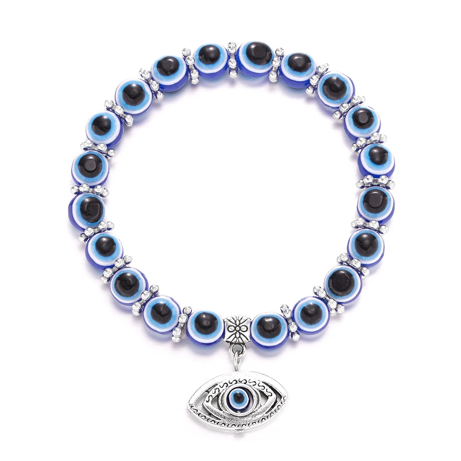 Hot Sale Fashion Nazar Butterfly Bracelet Turtle Hamsa Blue Evil Eyes Beaded Animal Pendant Elastic Amulet Bracelet Wholesale