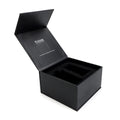 Custom Desgin Rigid Luxury Handmade Flip Top Cardboard Recyclable Black Paper Magnetic Closure Gift Box Packaging for Craft