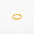 High End 18K Plain Gold Narrow Dainty Hammered Band Rings Stainless Steel Trendy Simple Gold Plated Jewelry