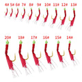 Hot Sale 4#-20# 6pcs Sabiki Circle Hook Saltwater Different Sizes Sabiki Rig for Sale With Red Fish Skin Carp Trout Salt Water