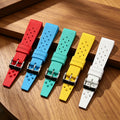 Retro Diver Tropical Strap 20 22mm Recycled Fluorine Rubber FKM Watch Band Quick Release Replacement Watch Parts