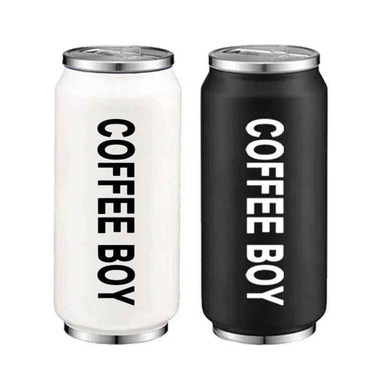 Cola Can Thermos Soda Can Mug Stainless Steel Insulated Drinking Water Tumbler Cup with Straw Student Cup