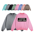 Wholesale Hight Quality 430 Grams Washed Vintage  Crewneck Pullover Custom Logo Print Streetwear Men's Oversized Sweatshirts