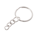 PD621 Wholesale DIY Hardware Accessories Vintage Metal Keychain with Split Key Ring and Chain UV Printing Aperture Keyrings