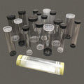 Transparent Clear Small Empty Storage Bead Container PC Plastic Screw Cap Tube for Christmas Crafts Packaging