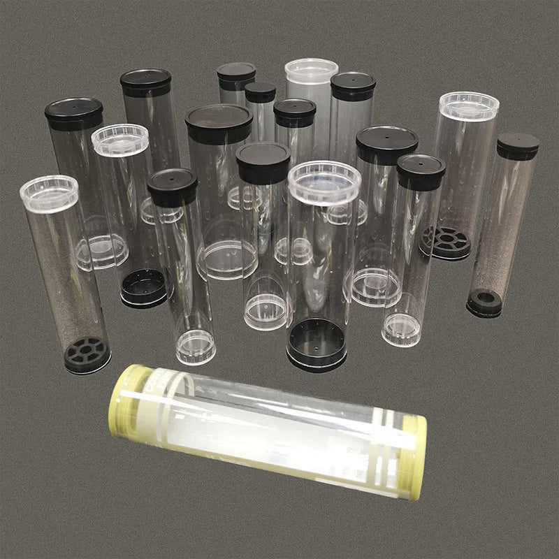 Transparent Clear Small Empty Storage Bead Container PC Plastic Screw Cap Tube for Christmas Crafts Packaging