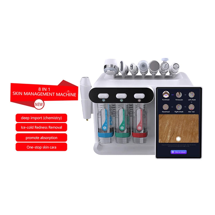 Hydro Oxygen Jet Micro Bubbles Sprayer Hydrogen-Oxygen Hot Air Bubble Deep Cleaning Cleaning Skin Rejuvenation Facial Machine