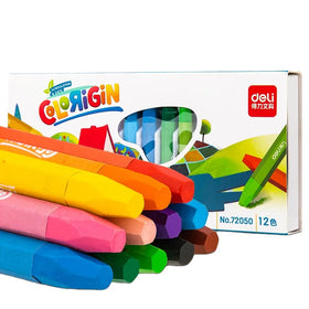 Deli 72050 12pcs/box Kids Oil Pastel Children's Graffiti Crayons Students' Oil Pastels 160box*12pcs=1920pcs Per Carton Set