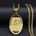Retro Shield Protection Necklace Stainless Steel Protection Pendant Necklace Twist Chain Necklace