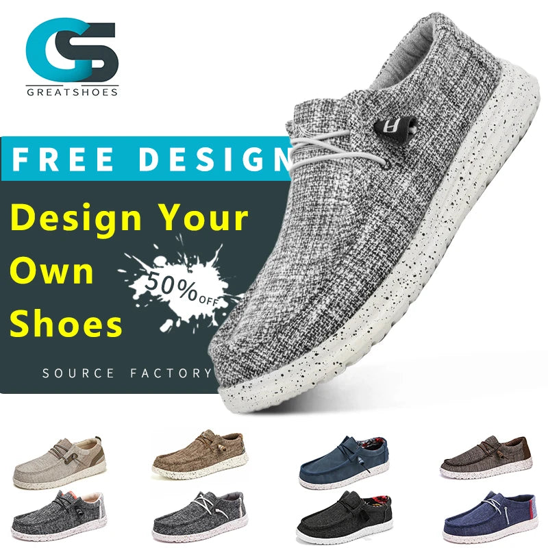 Greatshoes Walking Style Shoes for MenWhite Slip on Canvas ShoesMen Loafers Dress Shoes Luxury