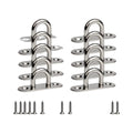 Heavy Duty Stainless Steel Hook Ring Enclosed Ceiling Wall Mount Hanging Hardware Fitting for Boat Rigging